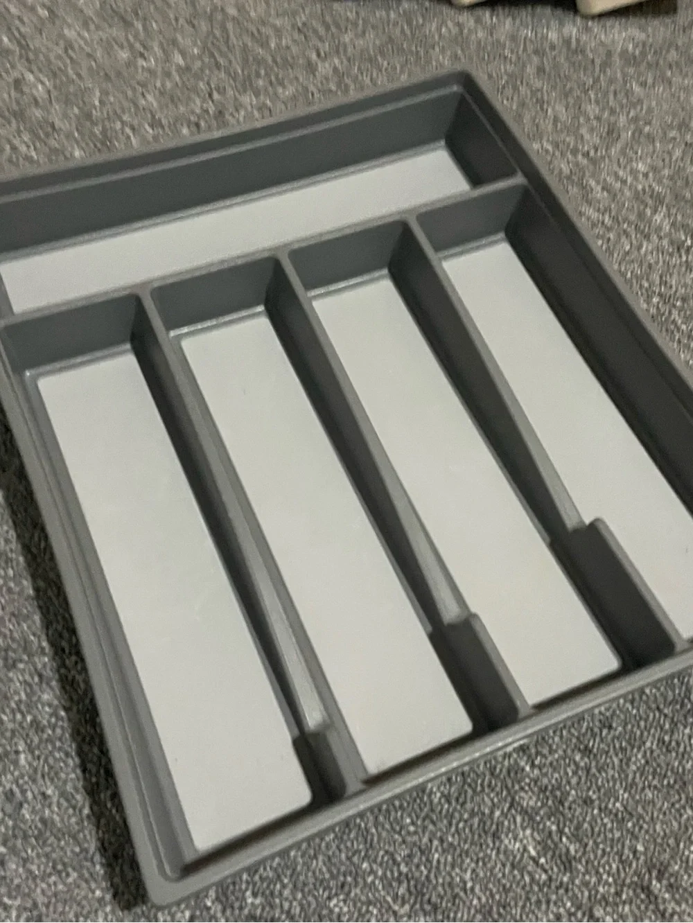 Gray Plastic Drawer Utensil Organizer Tray - Gray